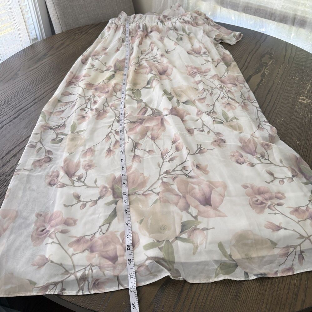 Show Me Your MuMu Blush Floral Sz XL Off-the-Shoulder Maxi Dress - Picture 6 of 6